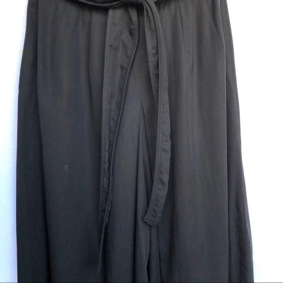 Apiece Apart Baja Tie Waist Wide Leg Culotte Pants black womens size 2 - Picture 7 of 16